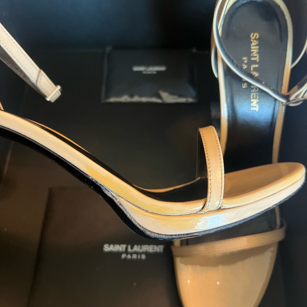 Saint Laurent Tan Nude Women's Shoes 40 - Picture 4 of 6